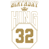 Fødselsdagskonge 32 år 32-års fødselsdagsgave