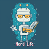 Cute Nerd Robot