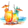 COCKTAIL ON THE BEACH