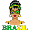 Drapeau Brésil Femme Brésilienne