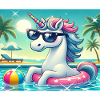 Einhörn im Pool
