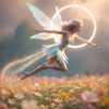 A flying luminous fairy