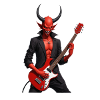 Teufel mit roter E-Gitarre
