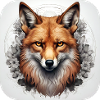 Fuchs mit Blumen