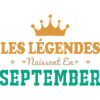 Les Légendes naissent en Septembre