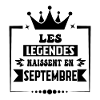 Les Légendes naissent en Septembre