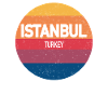 Retro Sunset Souvenir Istanbul Turkey