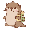 Cute Otter Goes Hiking