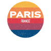 Rétro Sunset Paris France Souvenir