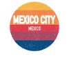 Mexico City Retro Sunset Souvenir