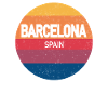 Retro Sunset Souvenir Barcelona Spain