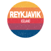 Retro Sunset Souvenir Reykjavik Iceland