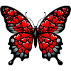 Papillon avec des cœurs