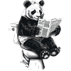 Well-read panda enjoys reading