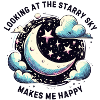 The starry sky makes me happy