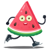 Pastèque sport cartoon 
