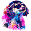 Meerkat Erdhündchen Scharrtier mit Headphones