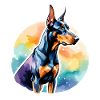 Doberman Aquarelles