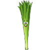 Leek Smile Face Cartoon