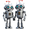 Roboter Pärchen nerds