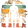 Festa del papà padre con due figli retrò vintage