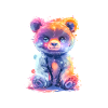 Funny Neon Bear