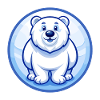 Eisbär Blau Kawaii Cartoon Figur Clipart