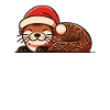 Christmas Hat Christmas Otter