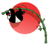 Sitzender Panda