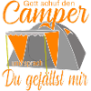 Campen im farbigen Zelt
