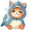Cute Cat Shark Costume