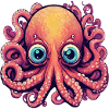 Süsser Tintenfisch Oktopus Geschenkidee