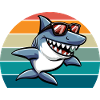 Shark Retro Funny Summer Beach