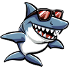 Shark Fish Sunglasses Funny