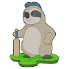 paresseux cricket batte de cricket