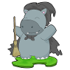 Hippopotame Sorcière d’Halloween