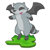 Raccoon Halloween Vampire