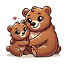 Loving Bear Parent with Child