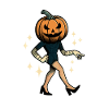 Funny Pumpkin Nurse Halloween Costume