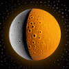 Orangegrauer Planet