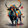 Bull coloured