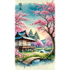 Japan church flowers otaku design