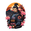 Samouraï japon cerisier