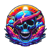 Vibrant Skull Art