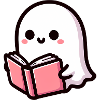 Kawaii Ghost Reading Book