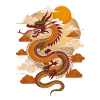 Chinese Dragon in Sunset