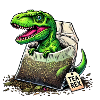 Tea rex T-rex dinosaur