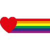 T-shirt couleur coeur LGBT