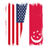 Singapore American flag