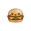 Burger with a face
